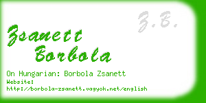 zsanett borbola business card